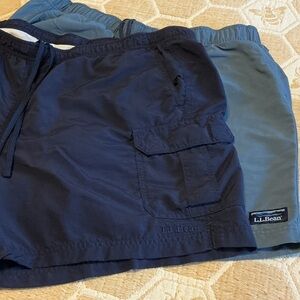 LL BEAN MENS SWIM TRUNKS/ L / 2 pair